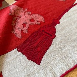 HERMES CASHMERE and SILK TOURS DE CLES SHAWL 140cm